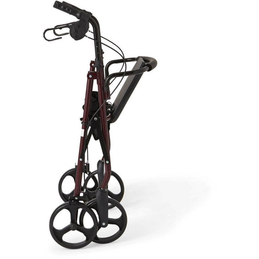 Medline Strong Steel Rollator, Folding Rolling Walker, 8" Wheels, 350lb Weight Capacity, Red Frame!

-Brand new and assembled