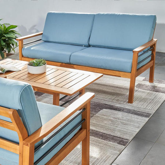VIFAH Gloucester Contemporary Patio Wood 2-Seater Sofa- NEW AND ASSEMBLED!!!