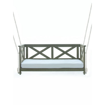 Mainstays Ella Rose 2-Person Cushioned Bench Porch Swing, Gray!

-Brand new in the box
