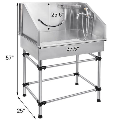 VEVOR 38 inch Dog Grooming Tub Stainless Steel Professional Pet Bathing Tub Small Medium Pet Grooming Tub with Faucet and Accessories Dog Washing Station Pet Bath Tub!

-Brand new and assembled (Accessories are in the original box)