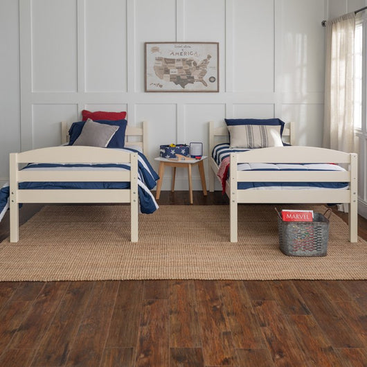 Manor Park Solid Wood Twin Over Twin Bunk Bed, White!

-Brand new in the box 