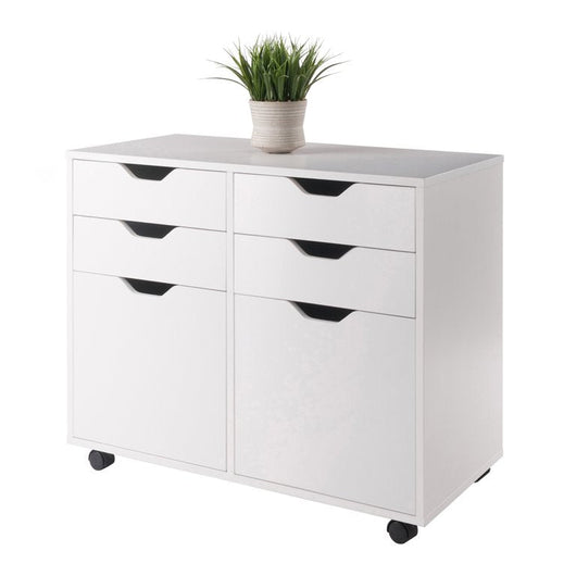 Winsome Wood Halifax 2-Section Mobile Storage Cabinet, White!

-Brand new in the box