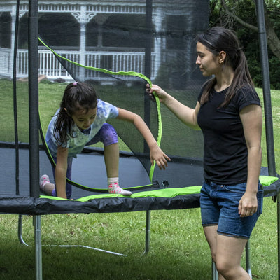 JumpKing 14ft Trampoline with Safety Enclosure, 200lb Weight Limit Black Lime Green!

-Brand new in the box 