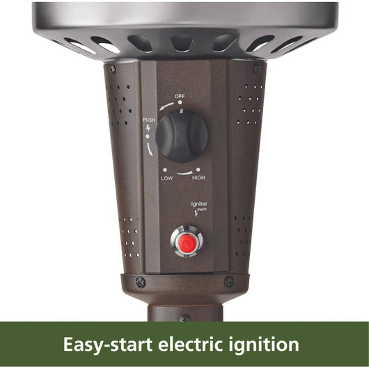 Mainstays 48,000 BTU Mocha Powder Coat Finish Propane Gas Outdoor Patio Heater!  -Brand new in the box