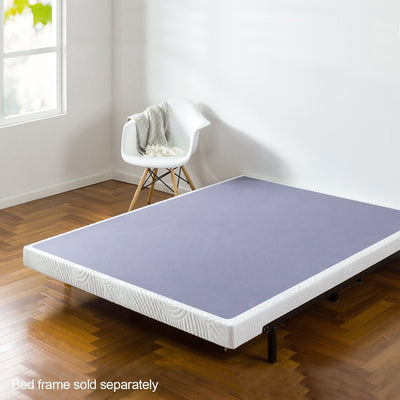 Zinus 4” Metal Box Spring with Wood Slats, Mattress Foundation, King