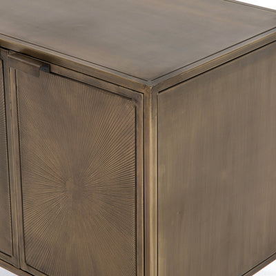 Sunburst Cabinet Nightstand in Aged - Brass!

-Brand new out of the box 