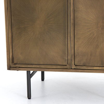Sunburst Cabinet Nightstand in Aged - Brass!

-Brand new out of the box 