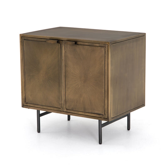 Sunburst Cabinet Nightstand in Aged - Brass!

-Brand new out of the box 