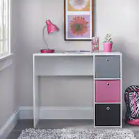 Kids desk with 3 Storage Bins