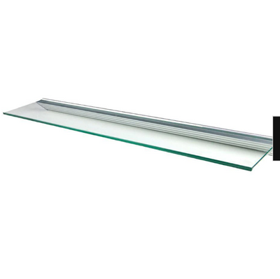Glacier Clear Glass Shelf with Silver Bracket Shelf Kit, 48" x 8", BRAND NEW IN BOX!