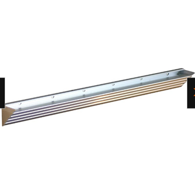 Glacier Clear Glass Shelf with Silver Bracket Shelf Kit, 48" x 8", BRAND NEW IN BOX!
