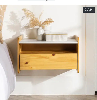 Solid Wood Floating Nightstand