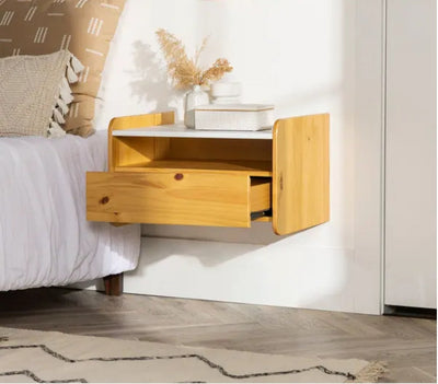 Solid Wood Floating Nightstand