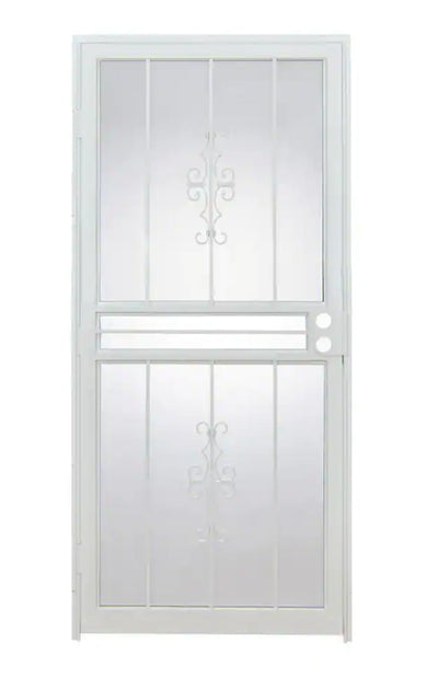 Grisham 28 in. x 80 in. 501 Series Genesis Steel White Prehung Security Door!

-Brand new in the box (Does not come with assembly hardware)