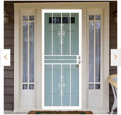Grisham 28 in. x 80 in. 501 Series Genesis Steel White Prehung Security Door!

-Brand new in the box (Does not come with assembly hardware)