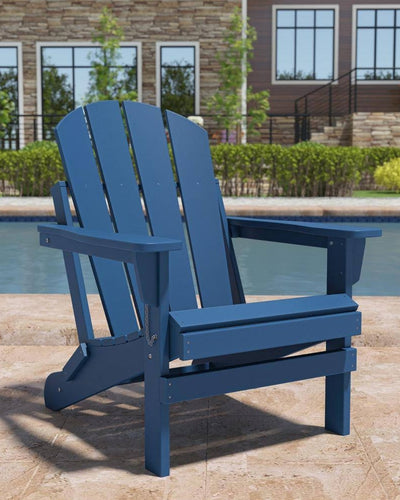 SERGA Blue Plastic Folding Outdoor Adirondack Chair!

-Brand new in the box (ONE CHAIR)