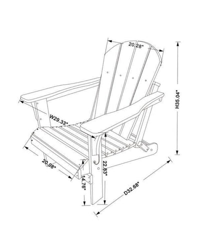 SERGA Blue Plastic Folding Outdoor Adirondack Chair!

-Brand new in the box (ONE CHAIR)