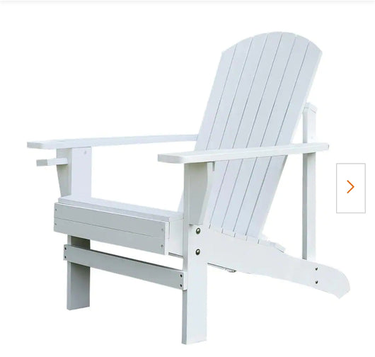 Outsunny 38.25 in. W x 28.5 in. D x 36.5 in. H White Wood Adirondack Armchair!

-Brand new in the box (White - One Chair Only)