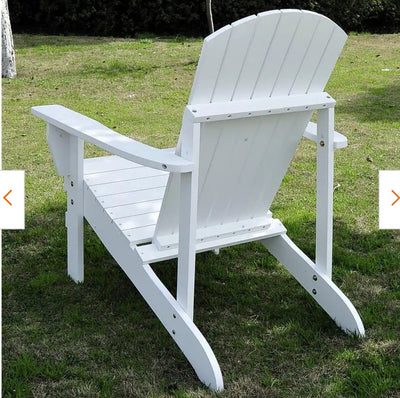 Outsunny 38.25 in. W x 28.5 in. D x 36.5 in. H White Wood Adirondack Armchair!

-Brand new in the box (White - One Chair Only)