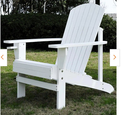 Outsunny 38.25 in. W x 28.5 in. D x 36.5 in. H White Wood Adirondack Armchair!

-Brand new in the box (White - One Chair Only)