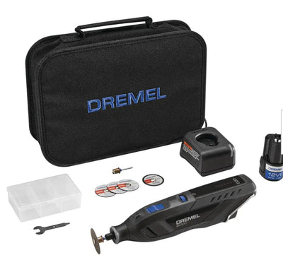 Dremel 8260 12VLi-Ion Variable Speed Cordless Smart Rotary Tool with Brushless Motor,5 accessories,3Ah Battery,Charger,Tool Bag!

-Brand new in the carry Case