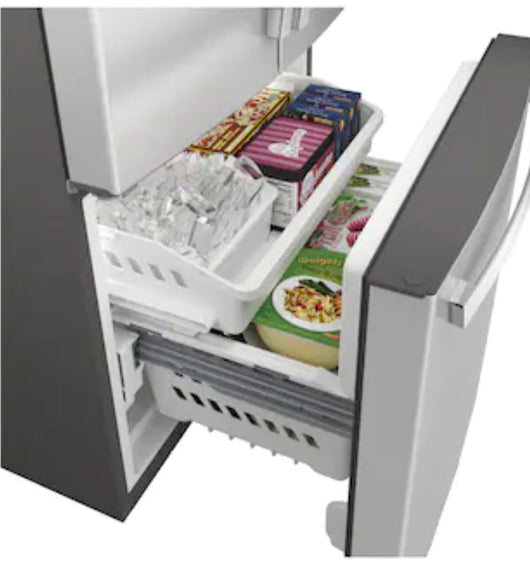 GE  24.8-cu ft French Door Refrigerator with Ice Maker (Stainless Steel) ENERGY STAR!

-Brand new but may have some small scratchs from shipping, photos shown