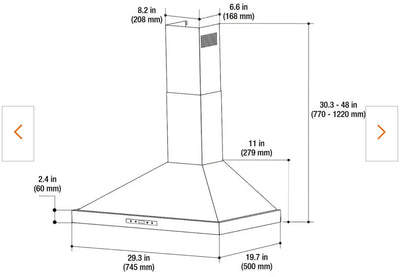Vissani 30 in. W Convertible Wall Mount Range Hood with 2 Charcoal Filters in Stainless Steel!

-Brand new in the box 