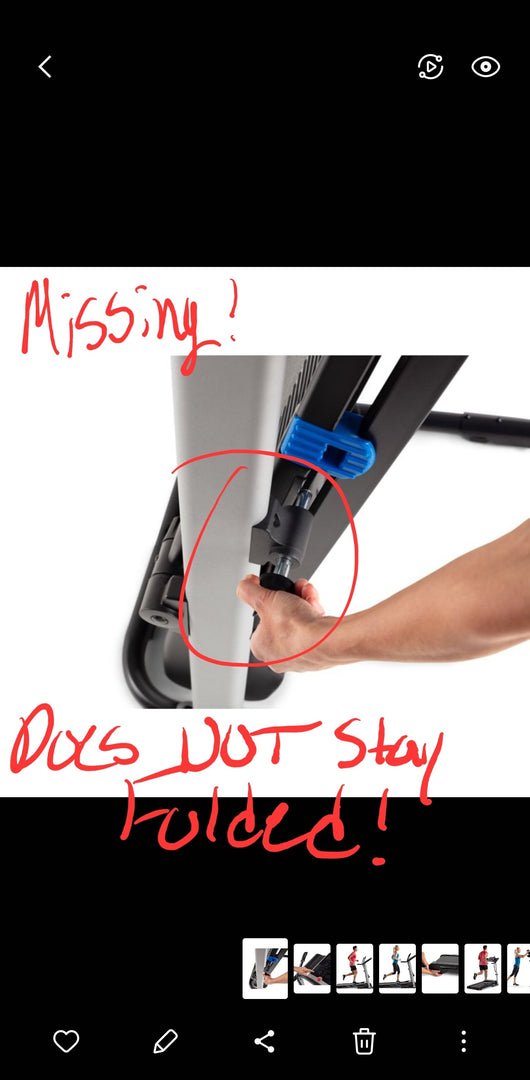 Weslo Crosswalk 5.2t Total Body Treadmill with Upper Body Workout Arms, iFIT Bluetooth Enabled!

-Brand new and assembled (But is missing the latch pin - Treadmill will not stay folded upright!)