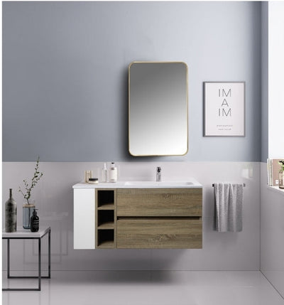 Better Homes & Gardens mirror medicine cabinet with golden aluminum frame (new in the box)