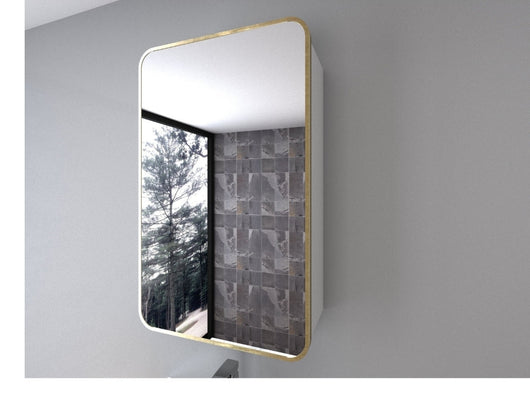 Better Homes & Gardens mirror medicine cabinet with golden aluminum frame (new in the box)