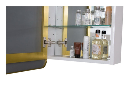 Better Homes & Gardens mirror medicine cabinet with golden aluminum frame (new in the box)