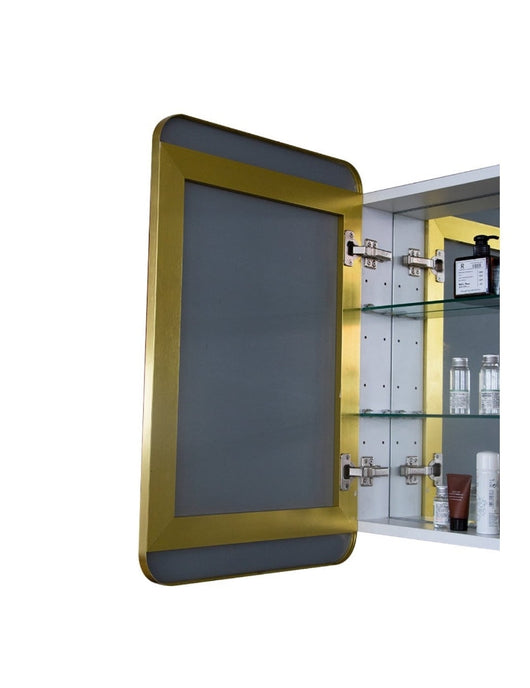 Better Homes & Gardens mirror medicine cabinet with golden aluminum frame (new in the box)