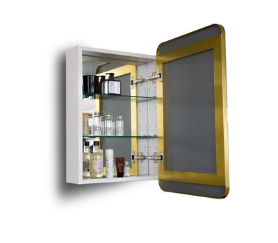 Better Homes & Gardens mirror medicine cabinet with golden aluminum frame (new in the box)