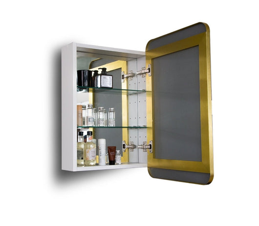 Better Homes & Gardens mirror medicine cabinet with golden aluminum frame (new in the box)