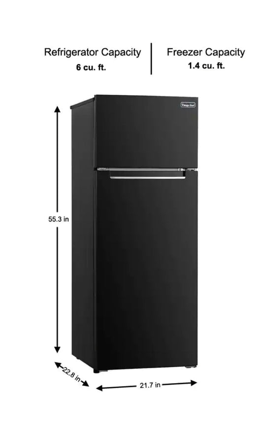 Mahic Chef 7.3 cu. ft. 2-Door Mini Fridge in Black with Freezer!

-Brand new out of the box 