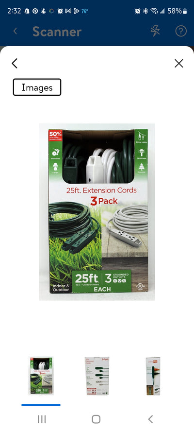 UltraPro 3 Pack Extension Cord