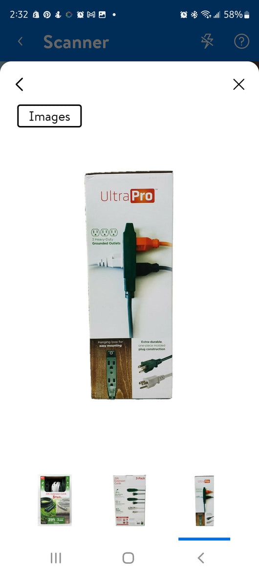 UltraPro 3 Pack Extension Cord