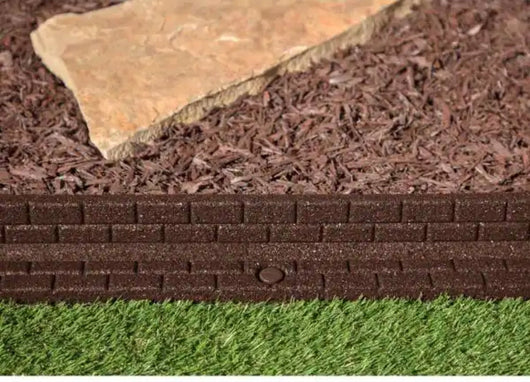 Rubberific 4-ft Brown Rubber Landscape Edging Section, 2-Pack (8 Total ft)**New**