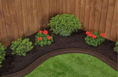 Rubberific 4-ft Brown Rubber Landscape Edging Section, 2-Pack (8 Total ft)**New**