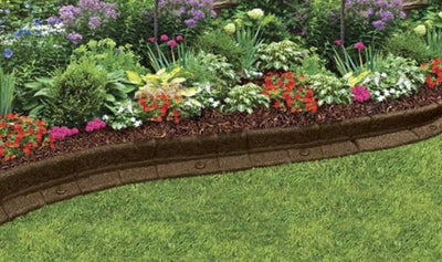 Rubberific 4-ft Brown Rubber Landscape Edging Section, 2-Pack (8 Total ft)**New**