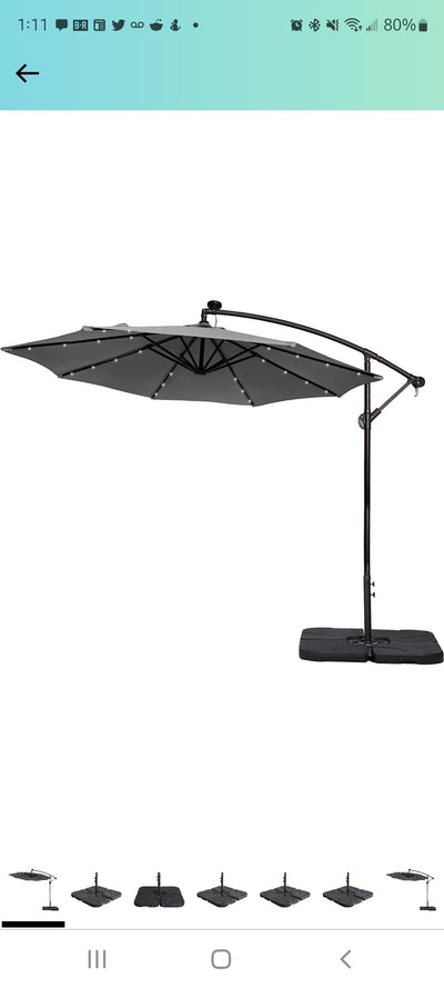 Westin10' cantilever Solar Umbrella