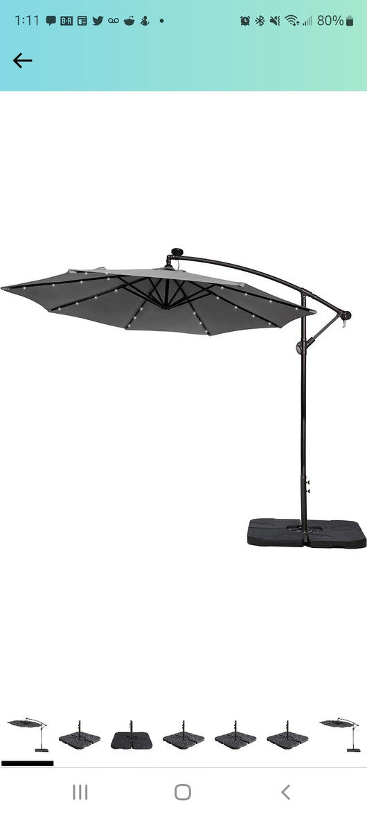 Westin10' cantilever Solar Umbrella