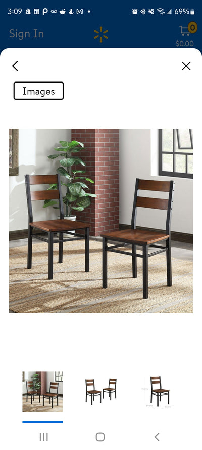 Better Homes & Gardens Austen Dining Chairs Set of 4- Vintage Oak