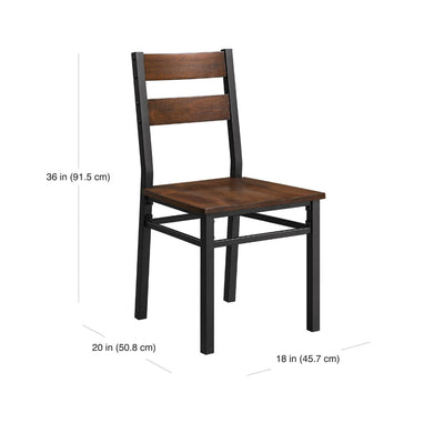 Better Homes & Gardens Bankston Dining Table, Mocha & Austen Dining Chairs Set of 4- Vintage Oak!

-Brand new and assembled 5Pc Set!