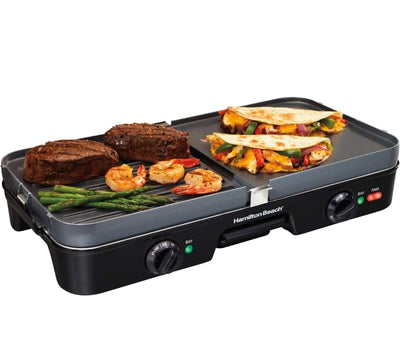 Hamilton Beach 3-in-1 Electric Indoor Grill + Griddle