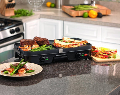 Hamilton Beach 3-in-1 Electric Indoor Grill + Griddle