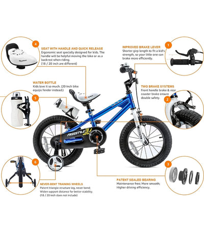 RoyalBaby Freestyle Kids Bike 16 Inch Bicycle