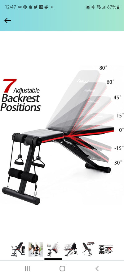 Adjustable weight bench
