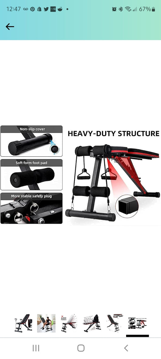Adjustable weight bench