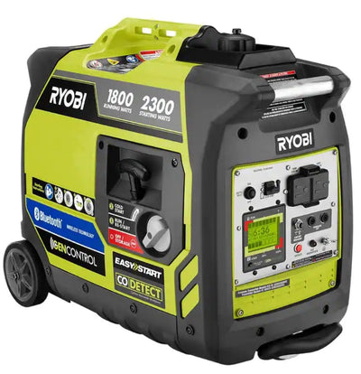 RYOBI 2,300-Watt Recoil Start Bluetooth Super Quiet Gasoline Powered Digital Inverter Generator with CO Shutdown Sensor!! (USED - VERY CLEAN!)